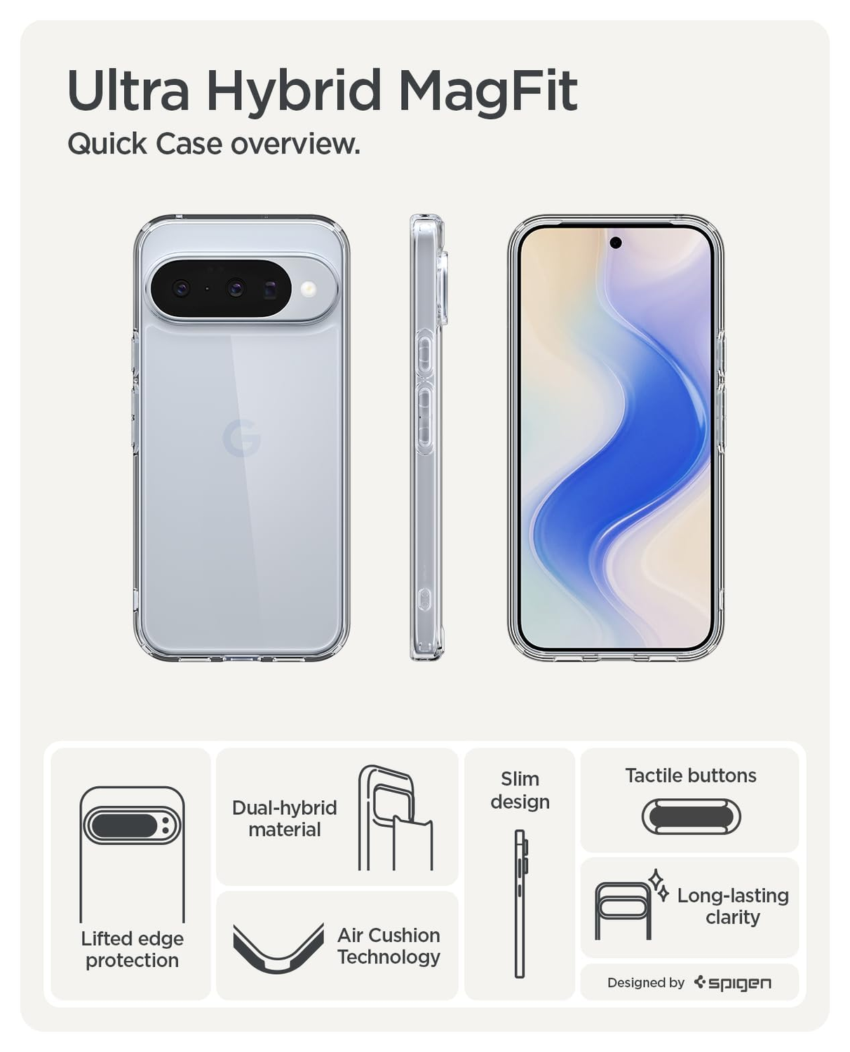 Spigen Ultra Hybrid Google Pixel 10 / 10 Pro Hoesje Back Cover Transparant afbeelding 8
