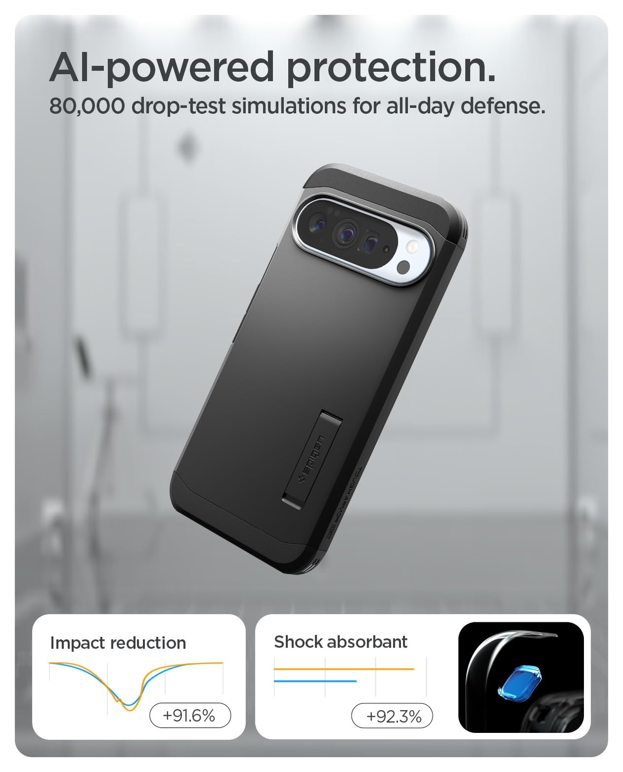 Spigen Tough Armor Google Pixel 10 Pro XL Hoesje MagSafe Back Cover Zwart afbeelding 5