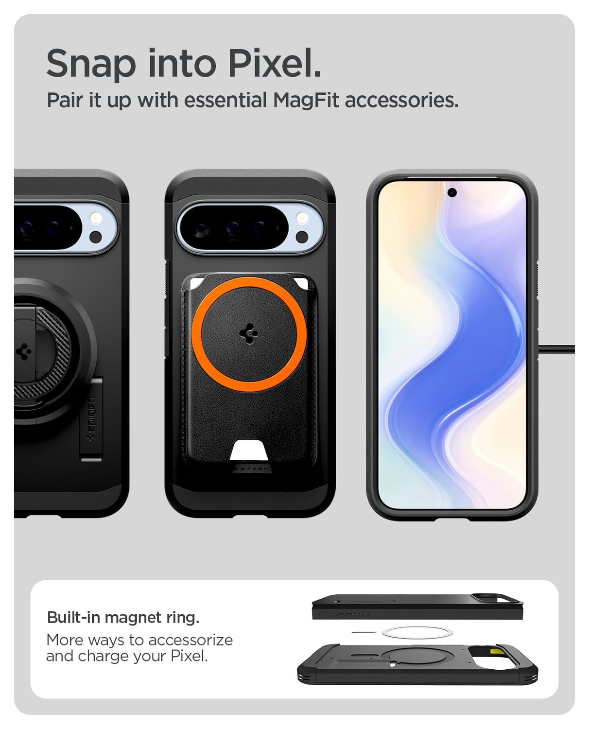 Spigen Tough Armor Google Pixel 10 Pro XL Hoesje MagSafe Back Cover Zwart afbeelding 9