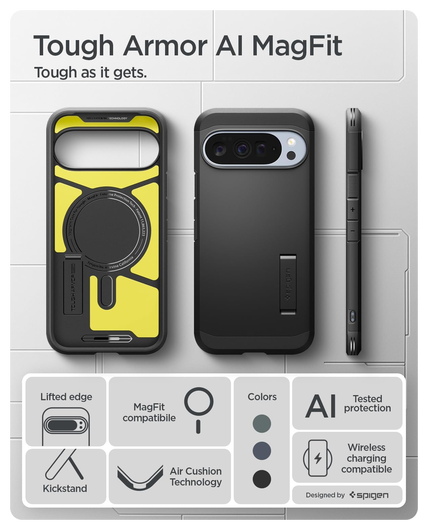 Spigen Tough Armor Google Pixel 10 Pro XL Hoesje MagSafe Back Cover Zwart afbeelding 4