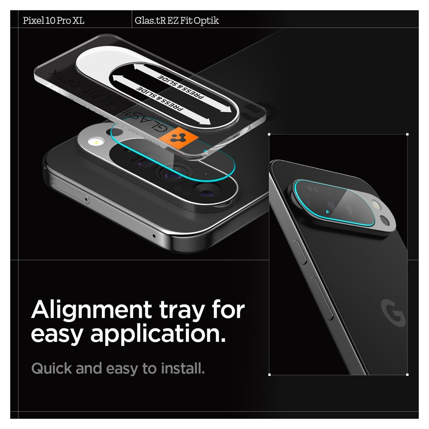 Spigen EZ Fit Optik Pro Google Pixel 10 Pro XL Camera Protector Clear (2-Pack) afbeelding 6