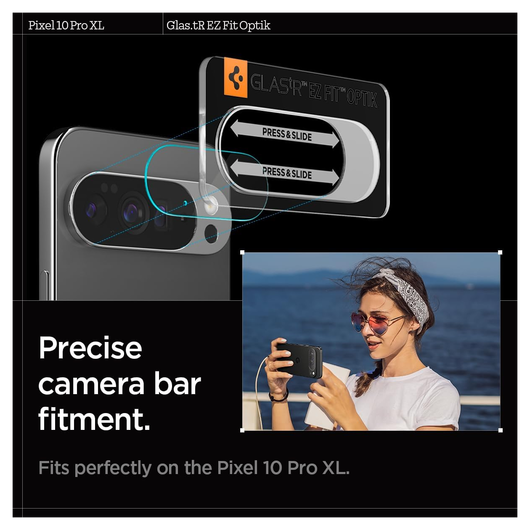 Spigen EZ Fit Optik Pro Google Pixel 10 Pro XL Camera Protector Clear (2-Pack) afbeelding 3