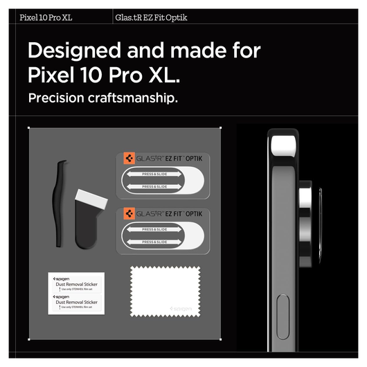 Spigen EZ Fit Optik Pro Google Pixel 10 Pro XL Camera Protector Clear (2-Pack) afbeelding 5