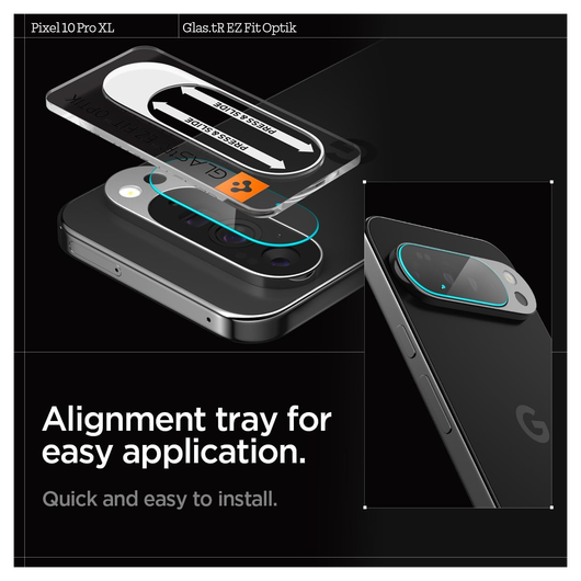 Spigen EZ Fit Optik Pro Google Pixel 10 Pro XL Camera Protector Clear (2-Pack) afbeelding 6