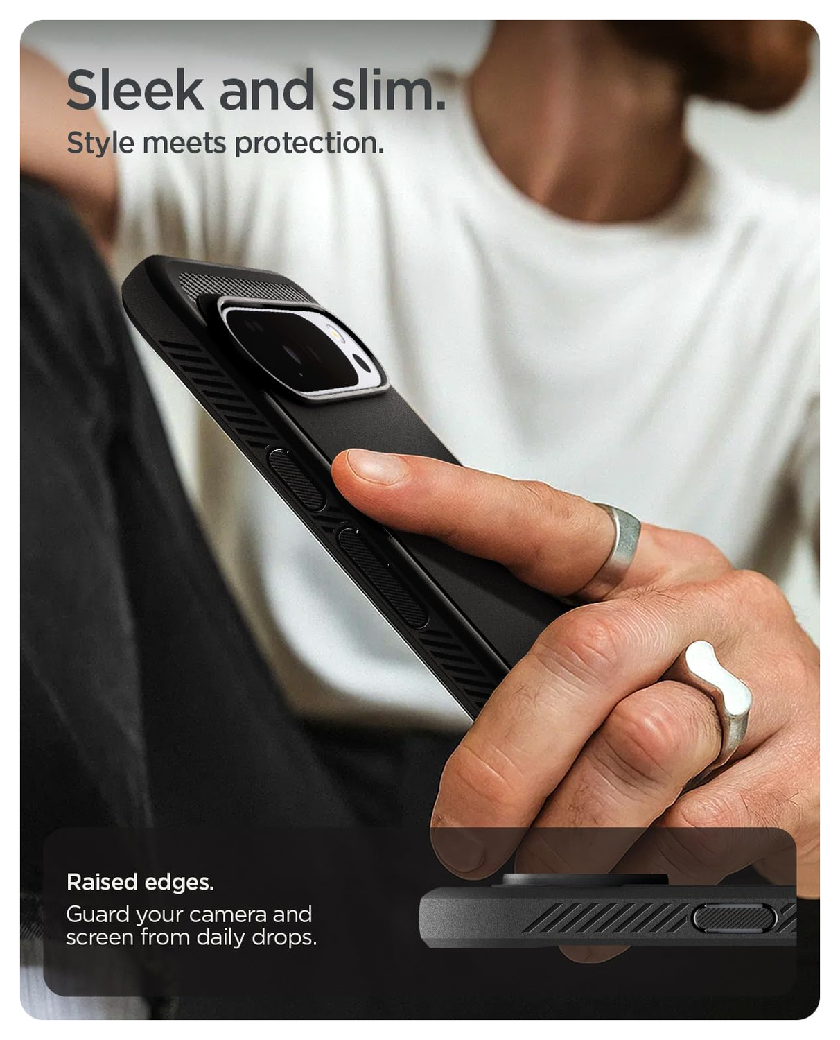 Spigen Rugged Armor MagFit Google Pixel 10 Pro XL Hoesje MagSafe Matte Zwart afbeelding 8