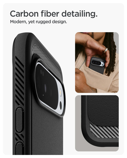Spigen Rugged Armor MagFit Google Pixel 10 Pro XL Hoesje MagSafe Matte Zwart afbeelding 6