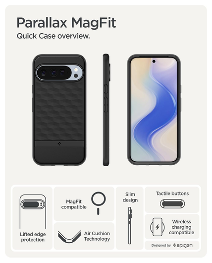 Spigen Parallax MagFit Google Pixel 10 Pro XL Hoesje Back Cover Zwart afbeelding 9
