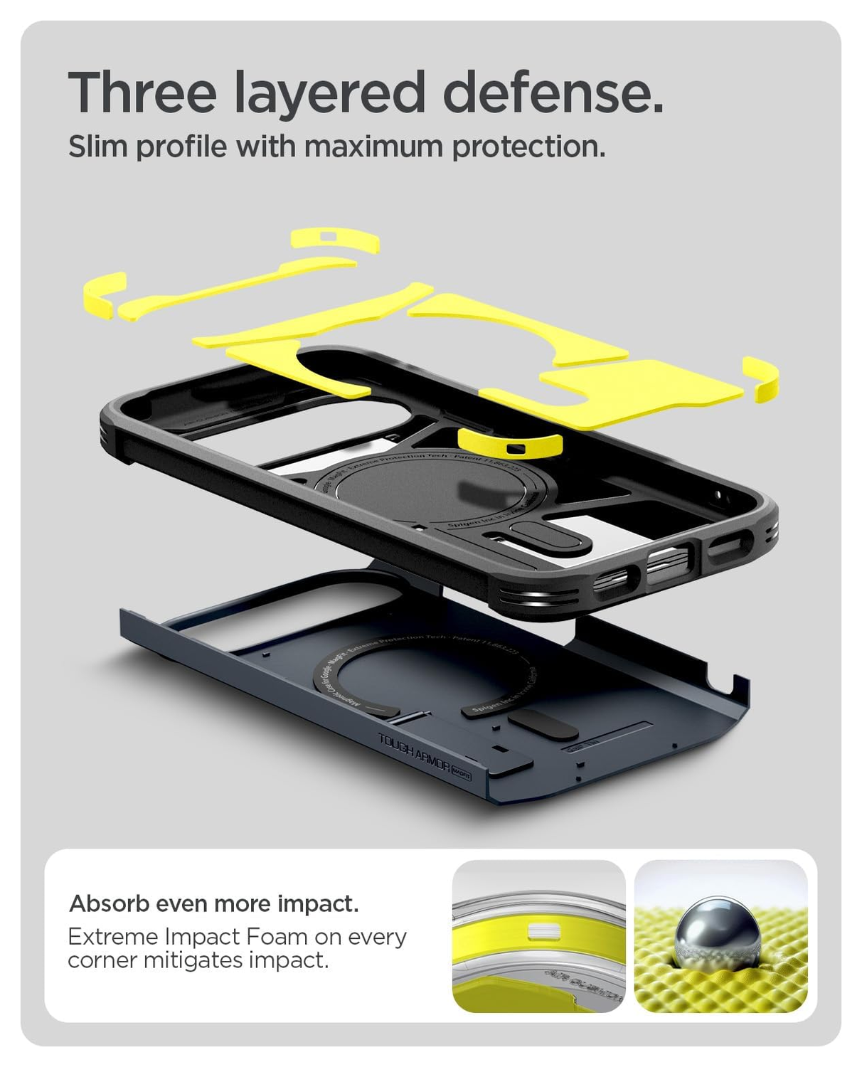 Spigen Tough Armor Google Pixel 10 Pro XL Hoesje MagSafe Back Cover Metal Slate afbeelding 6