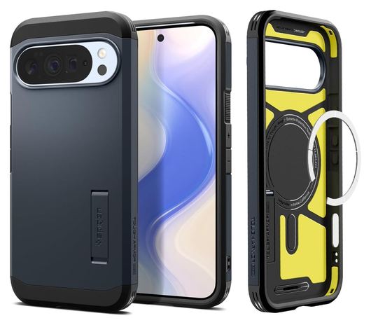 Spigen Tough Armor Google Pixel 10 Pro XL Hoesje MagSafe Back Cover Metal Slate afbeelding 1