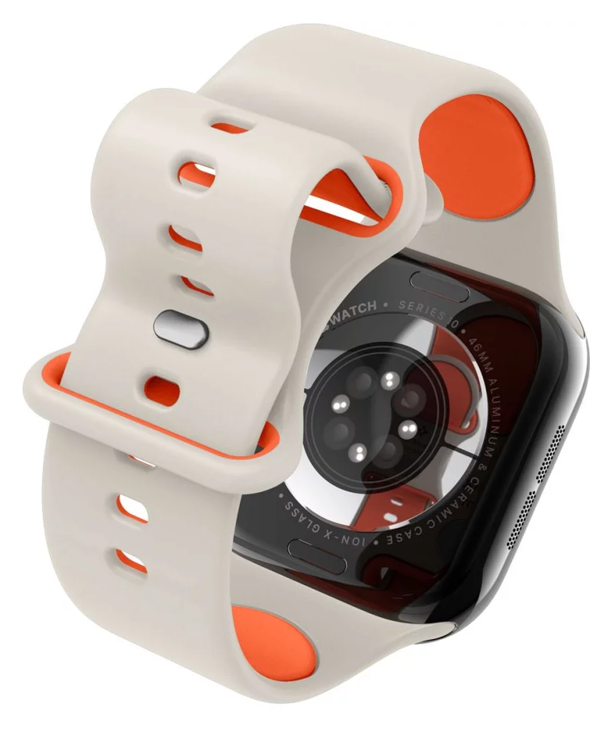 Spigen - Apple Watch 1-10/SE/Ultra Bandje - 49/46/45/44/42MM Bandje - Beige afbeelding 12