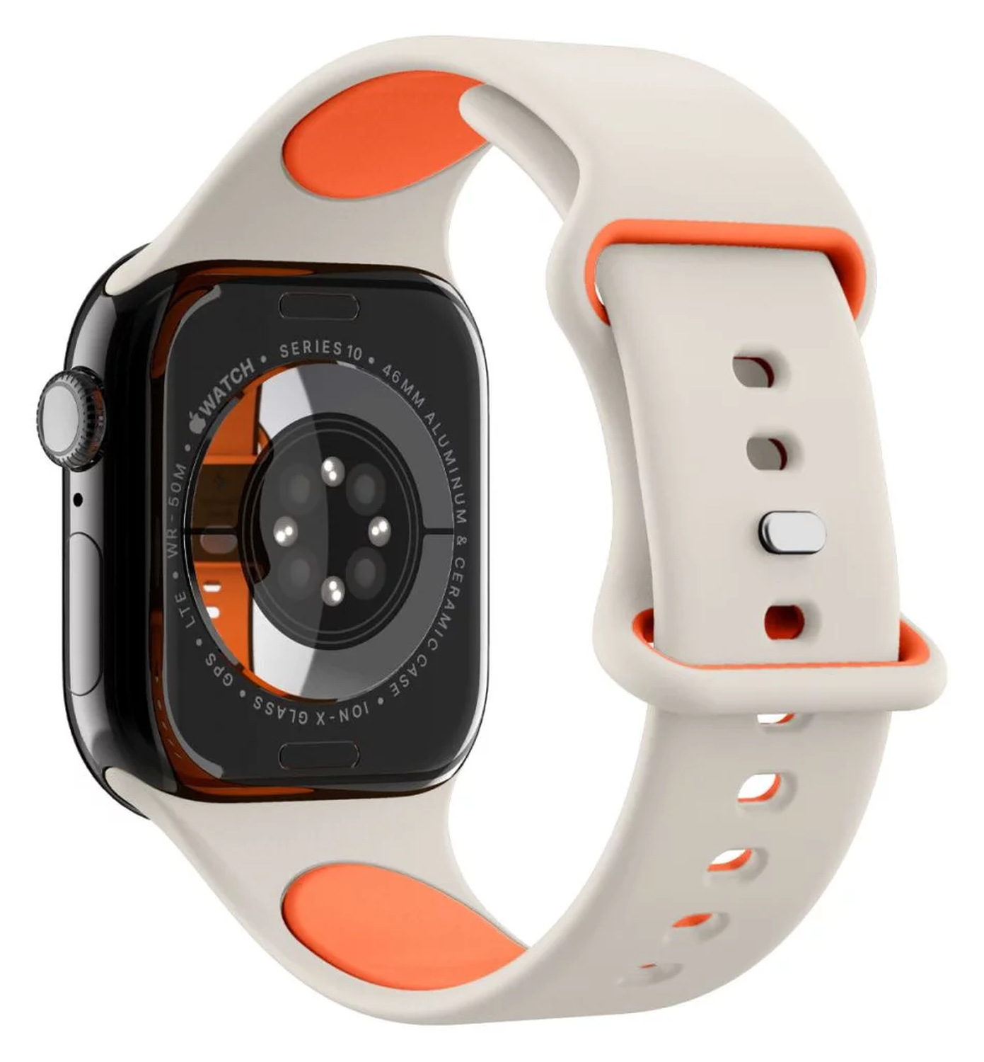 Spigen - Apple Watch 1-10/SE/Ultra Bandje - 49/46/45/44/42MM Bandje - Beige afbeelding 7