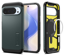 Spigen Tough Armor Google Pixel 10 Pro XL Hoesje MagSafe Back Cover Groen afbeelding