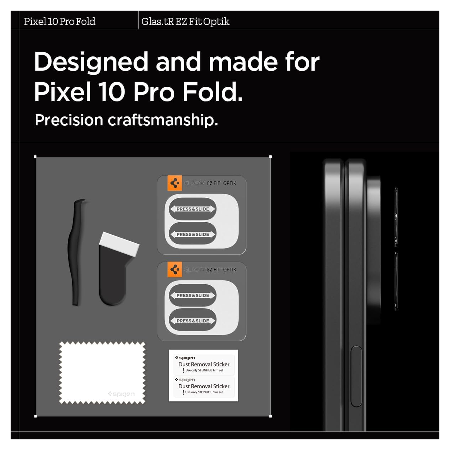 Spigen EZ Fit Google Pixel 10 Pro Fold Camera Lens Protector Clear (2-Pack) afbeelding 7