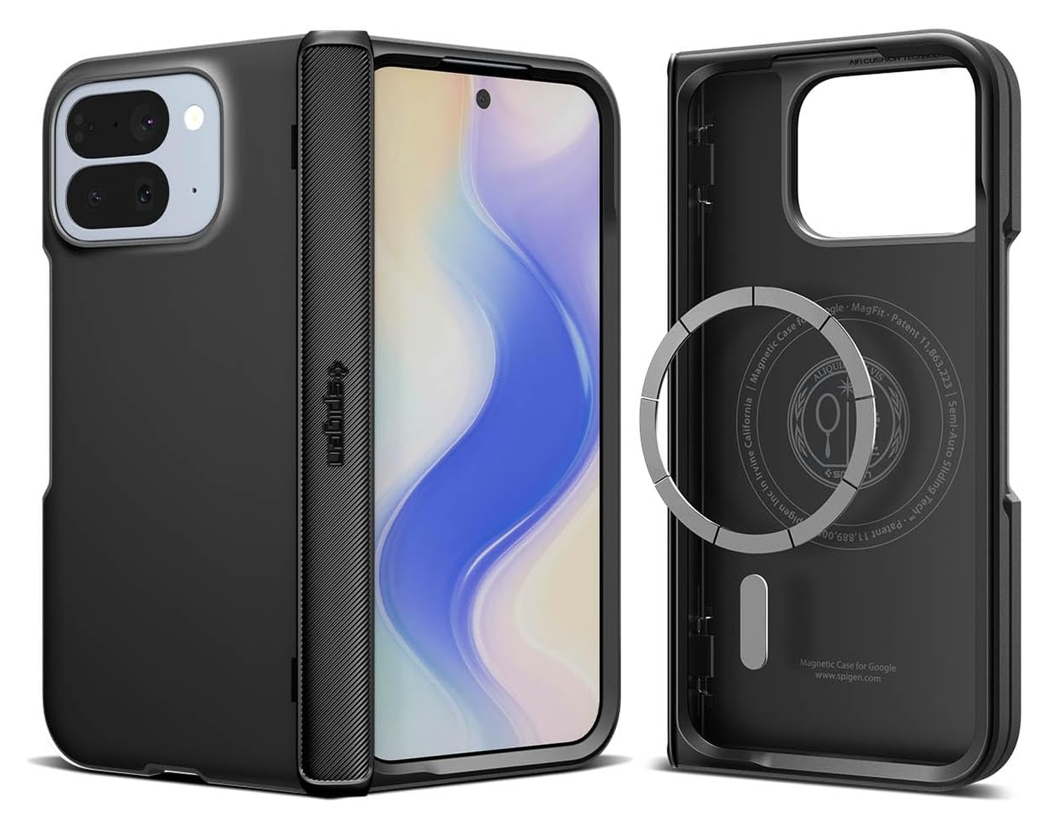 Spigen Slim Armor Pro Google Pixel 10 Pro Fold Hoesje MagSafe Back Cover Zwart afbeelding 1