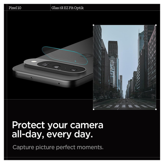 Spigen EZ Fit Optik Pro Google Pixel 10 Camera Lens Protector Clear (2-Pack) afbeelding 3
