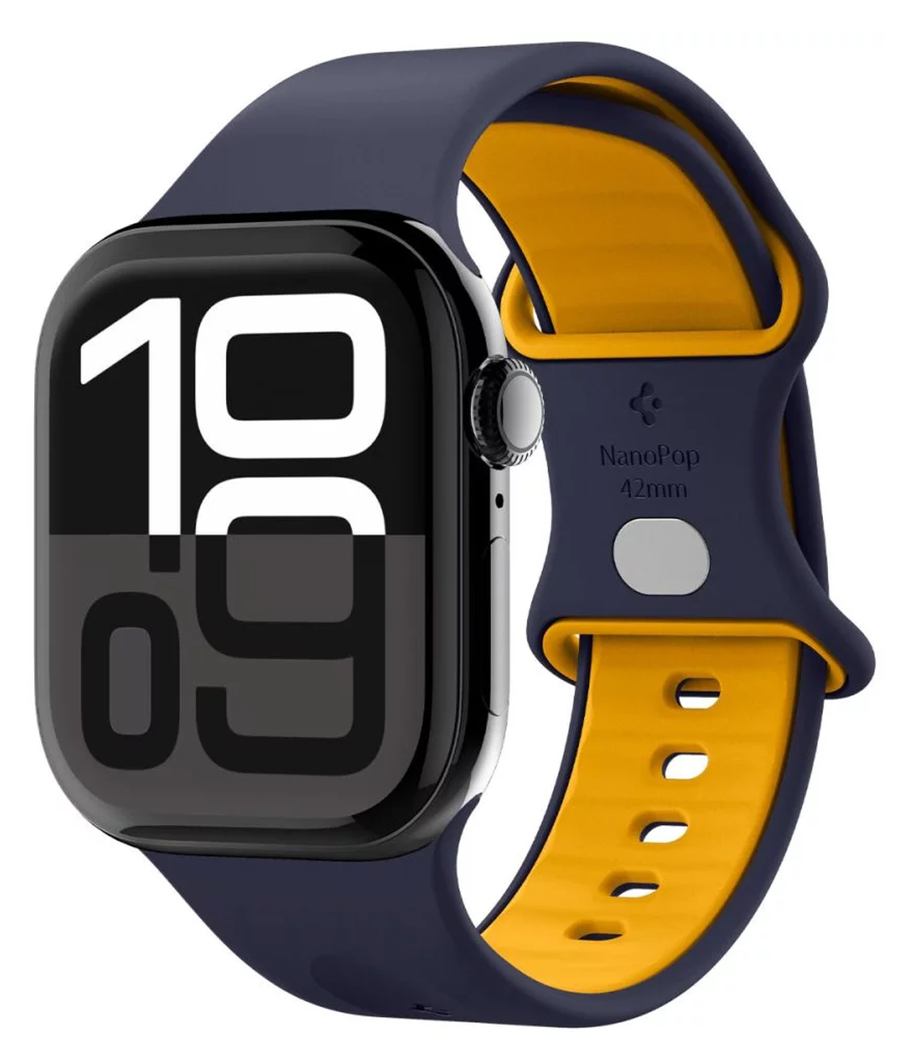 Spigen Nano Pop - Apple Watch 1-10/SE - 42/41/40/38MM Bandje - Blauw Geel afbeelding 1