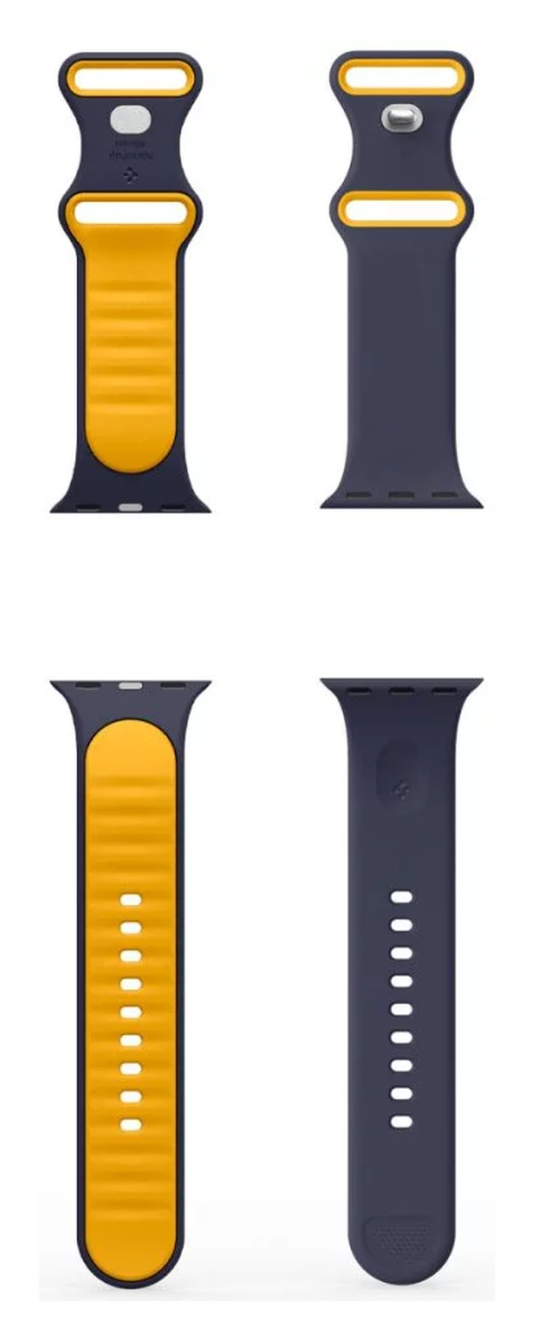 Spigen Nano Pop - Apple Watch 1-10/SE - 42/41/40/38MM Bandje - Blauw Geel afbeelding 12