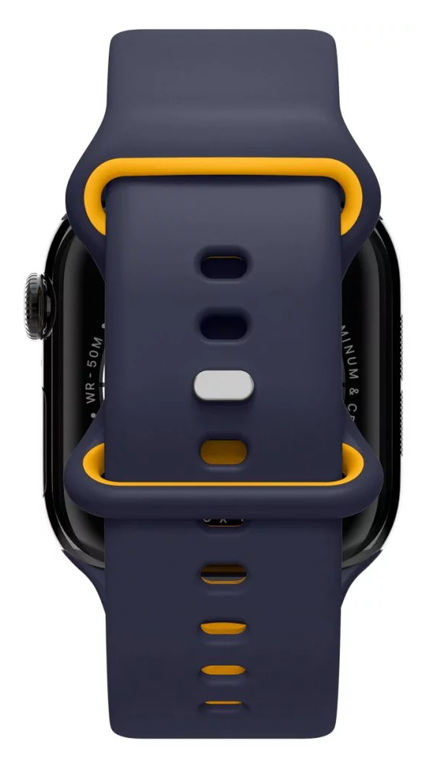 Spigen Nano Pop - Apple Watch 1-10/SE - 42/41/40/38MM Bandje - Blauw Geel afbeelding 9