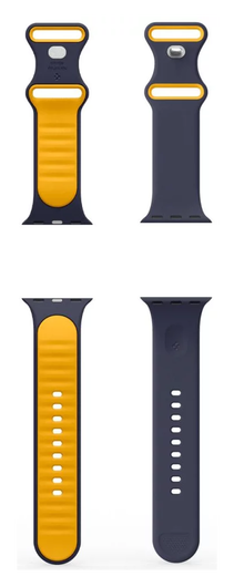 Spigen Nano Pop - Apple Watch 1-10/SE - 42/41/40/38MM Bandje - Blauw Geel afbeelding 12