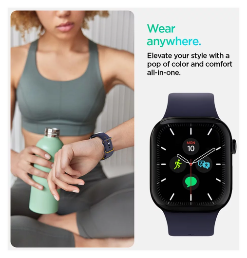 Spigen Nano Pop - Apple Watch 1-10/SE - 42/41/40/38MM Bandje - Blauw Geel afbeelding 4