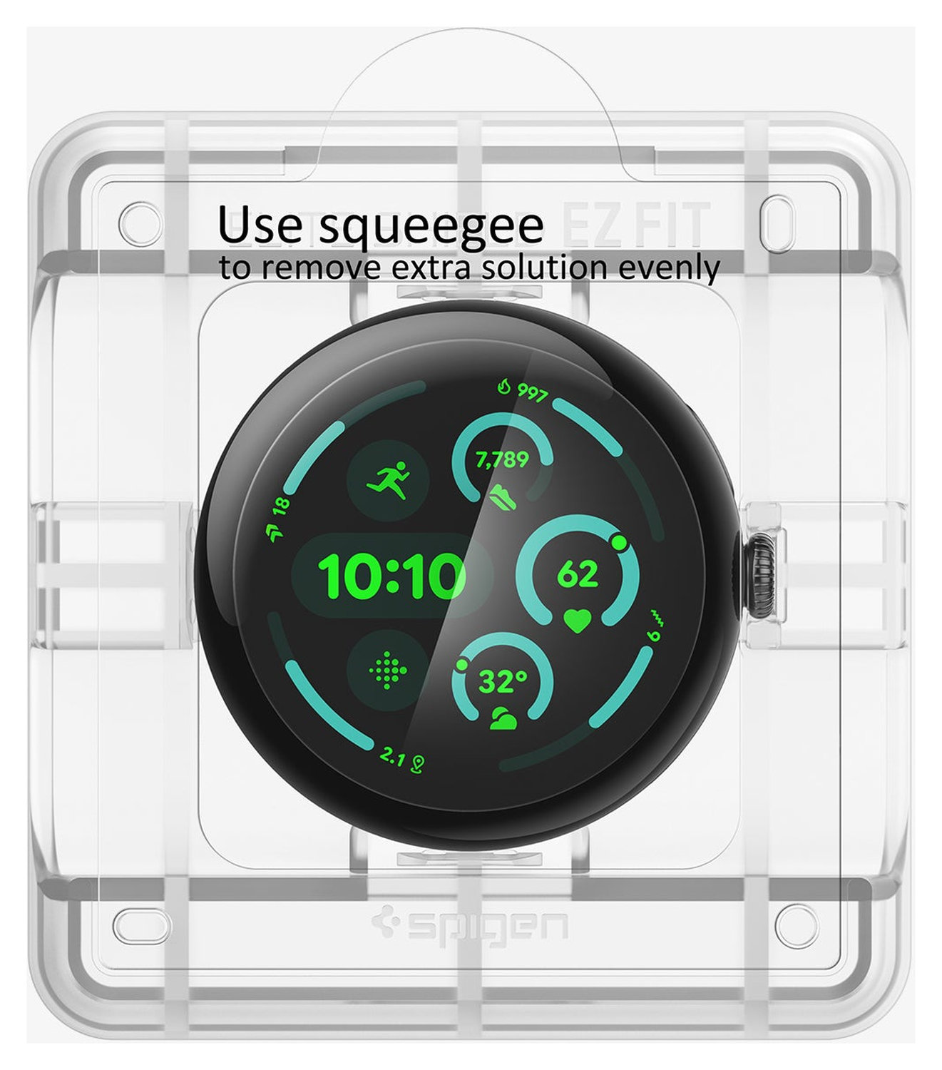 Spigen Eliteshield EZ Fit - Google Pixel Watch 4/3 45MM Screen Protector 2-Pack afbeelding 10