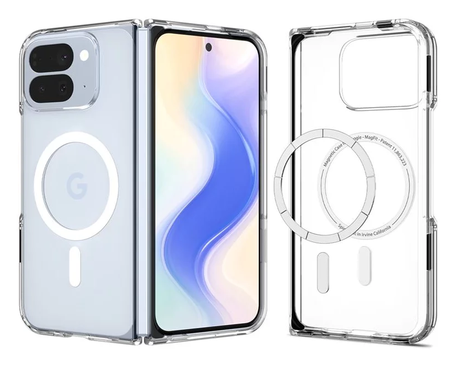 Spigen Ultra Hybrid MagFit Google Pixel 10 Pro Fold Hoesje MagSafe Clear Wit afbeelding 1