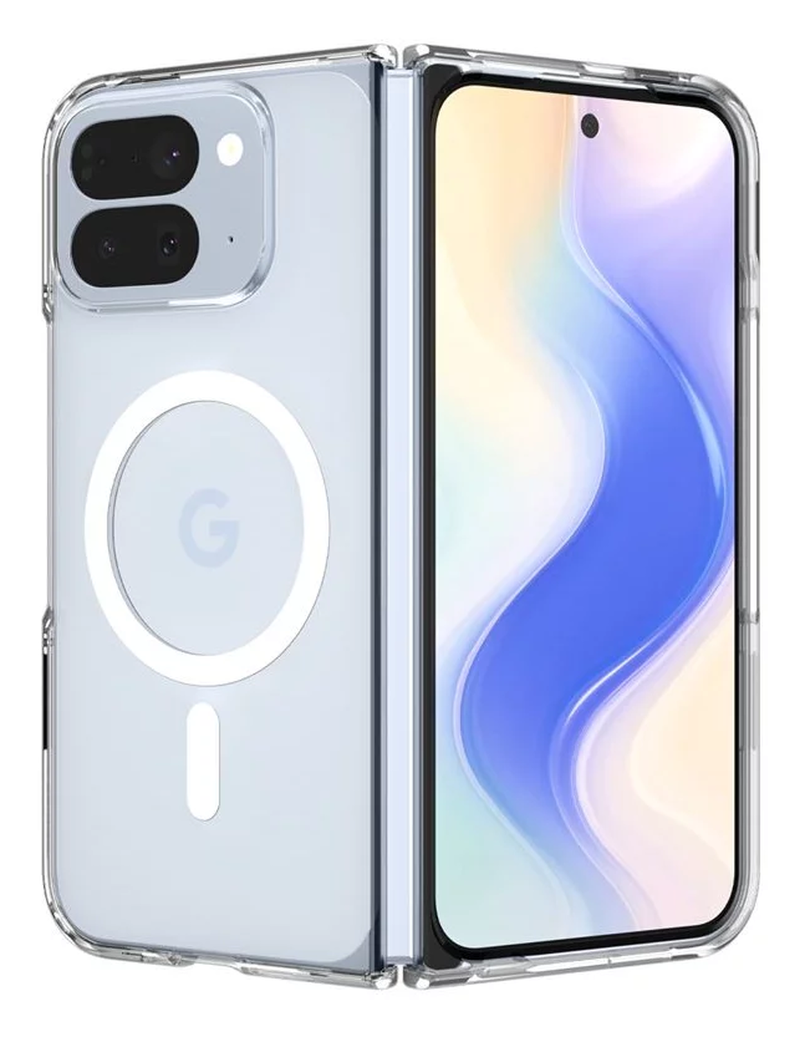 Spigen Ultra Hybrid MagFit Google Pixel 10 Pro Fold Hoesje MagSafe Clear Wit afbeelding 2