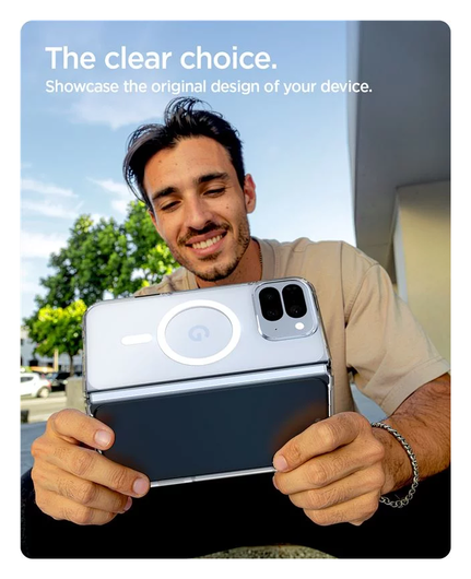 Spigen Ultra Hybrid MagFit Google Pixel 10 Pro Fold Hoesje MagSafe Clear Wit afbeelding 4