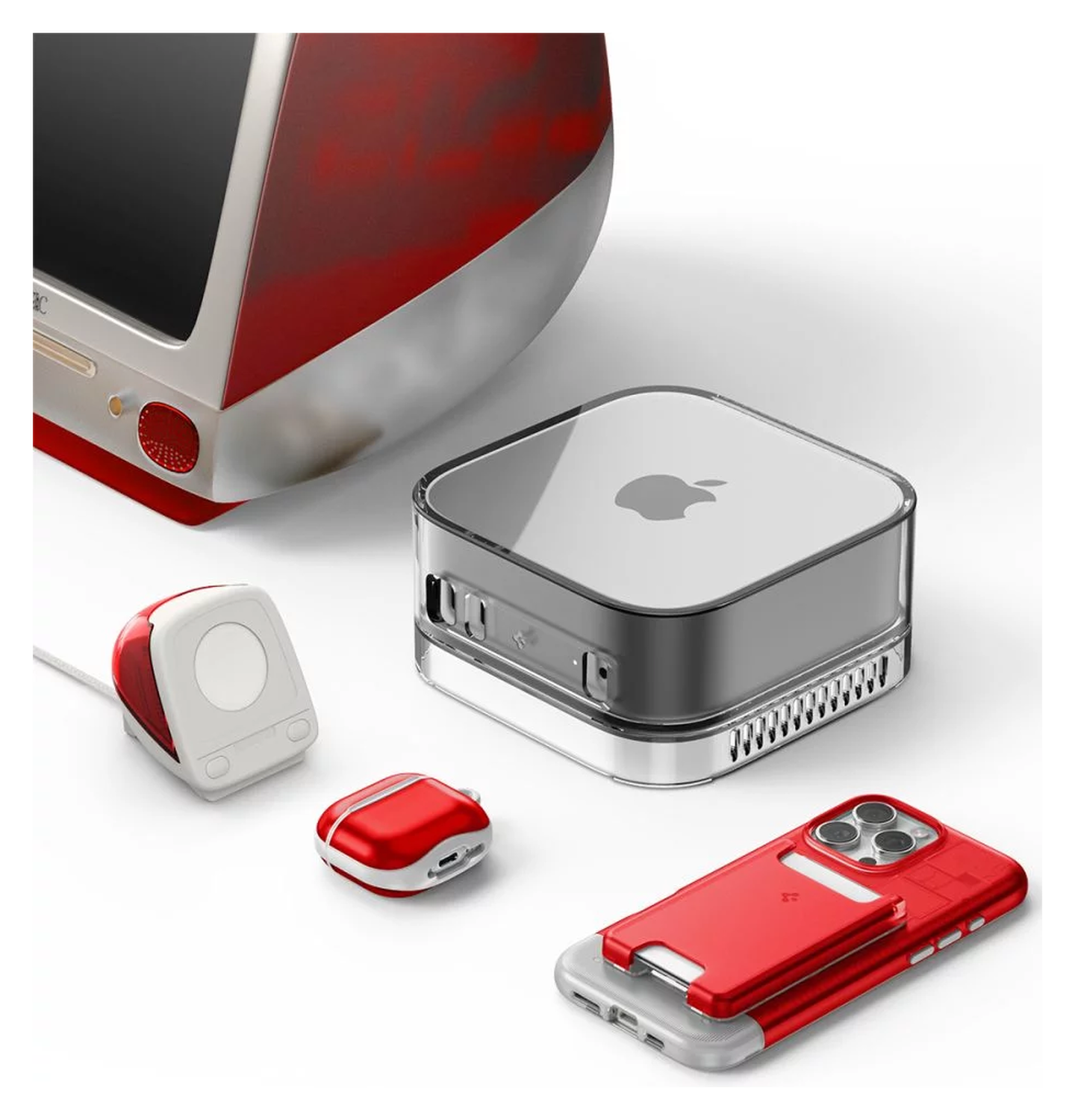 Spigen Classic C1 Smartwatch Houder voor Apple Watch Oplader Rood afbeelding 12