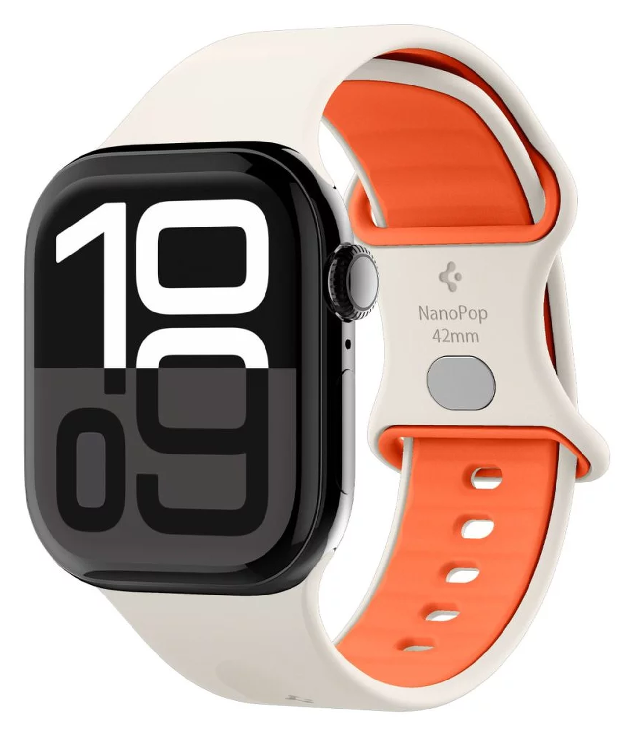 Spigen Nano Pop - Apple Watch 1-10/SE - 42/41/40/38MM Bandje - Oranje Beige afbeelding 1