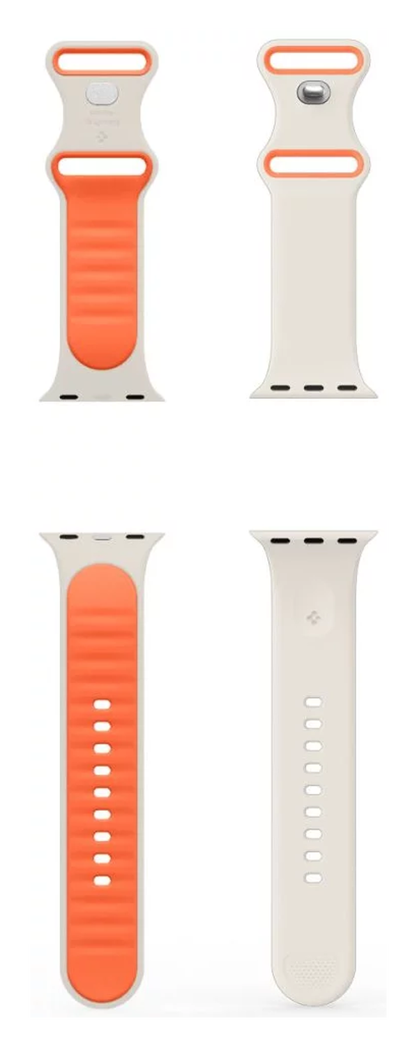 Spigen Nano Pop - Apple Watch 1-10/SE - 42/41/40/38MM Bandje - Oranje Beige afbeelding 11