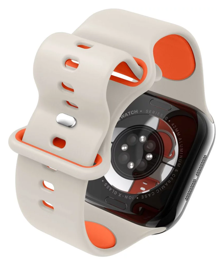 Spigen Nano Pop - Apple Watch 1-10/SE - 42/41/40/38MM Bandje - Oranje Beige afbeelding 12