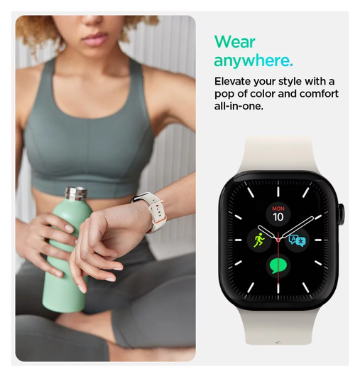 Spigen Nano Pop - Apple Watch 1-10/SE - 42/41/40/38MM Bandje - Oranje Beige afbeelding 4