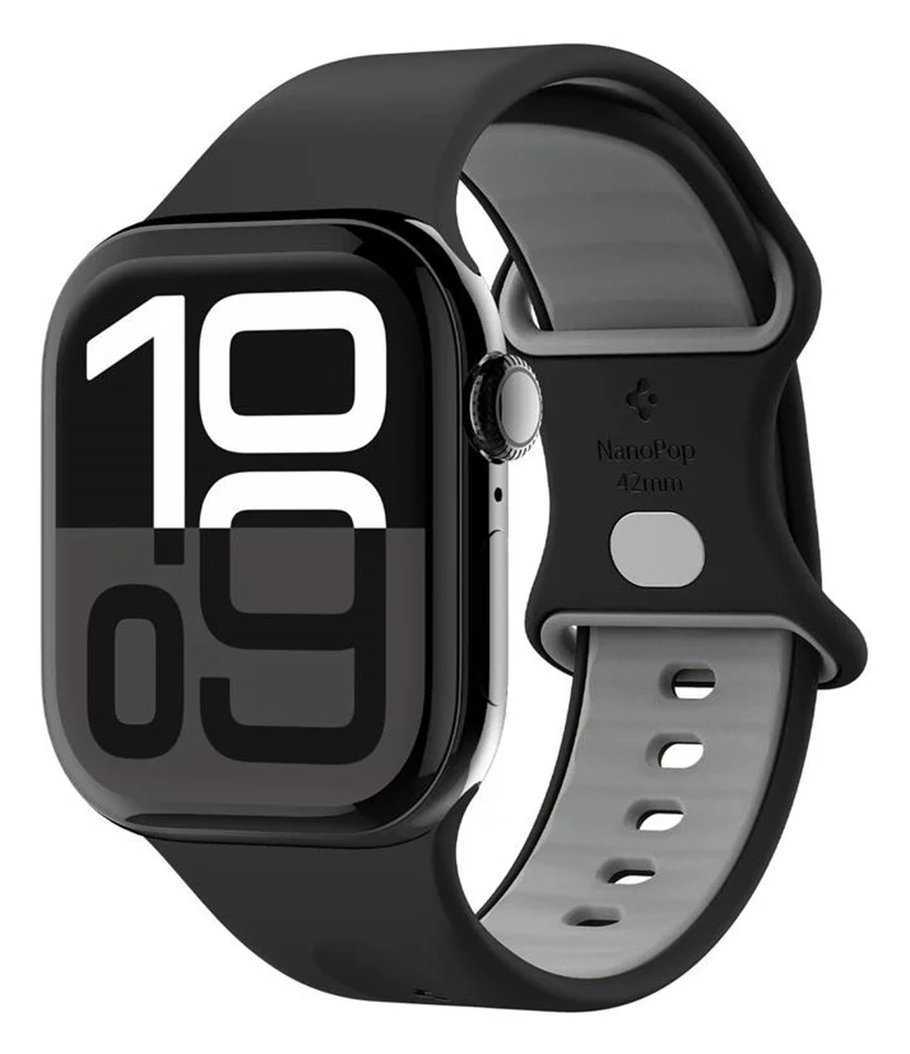 Spigen Nano Pop - Apple Watch 1-10/SE - 42/41/40/38MM Bandje - Zwart afbeelding 1