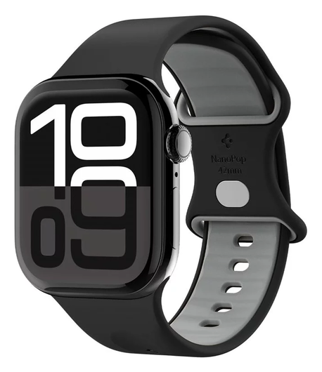 Spigen Nano Pop - Apple Watch 1-10/SE - 42/41/40/38MM Bandje - Zwart afbeelding 1