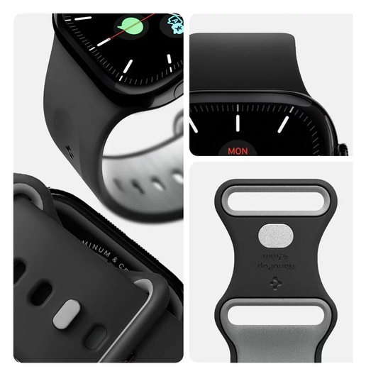 Spigen Nano Pop - Apple Watch 1-10/SE - 42/41/40/38MM Bandje - Zwart afbeelding 12