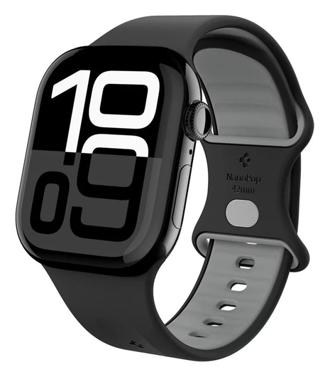 Spigen Nano Pop - Apple Watch 1-10/SE - 42/41/40/38MM Bandje - Zwart afbeelding 6