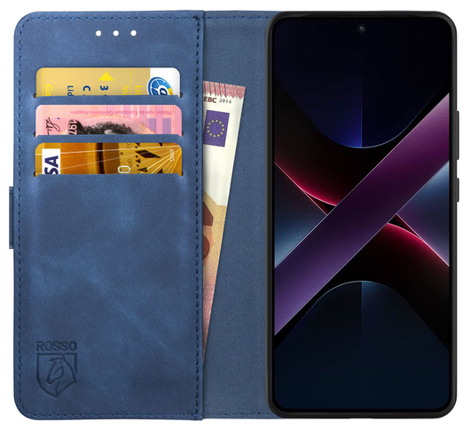 Rosso Element Xiaomi Poco X7 Hoesje Book Case Wallet Blauw afbeelding 1