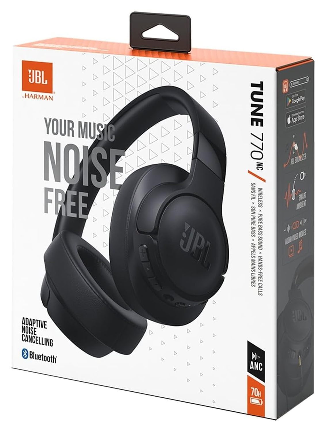 JBL Tune 770NC Draadloze 5.3 Over-Ear Koptelefoon met Noise Cancelling Zwart afbeelding 2