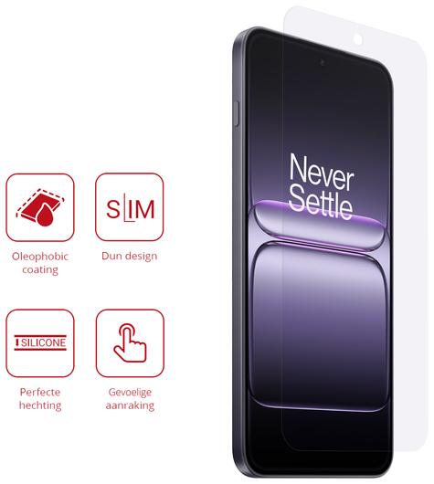Rosso OnePlus Nord 5 Screen Protector Case Friendly Folie Duo Pack afbeelding 2