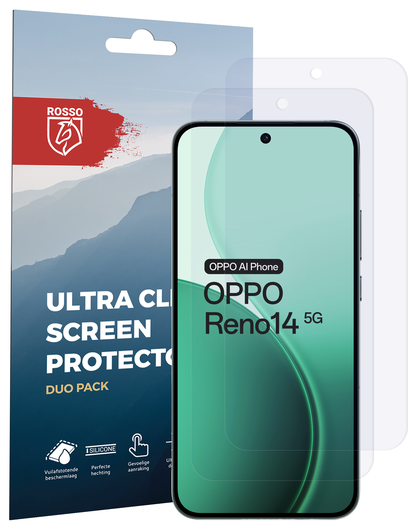 Rosso Oppo Reno 14 Screen Protector Case Friendly Folie Duo Pack afbeelding 8