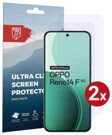 Rosso Oppo Reno 14 F Screen Protector Case Friendly Folie Duo Pack