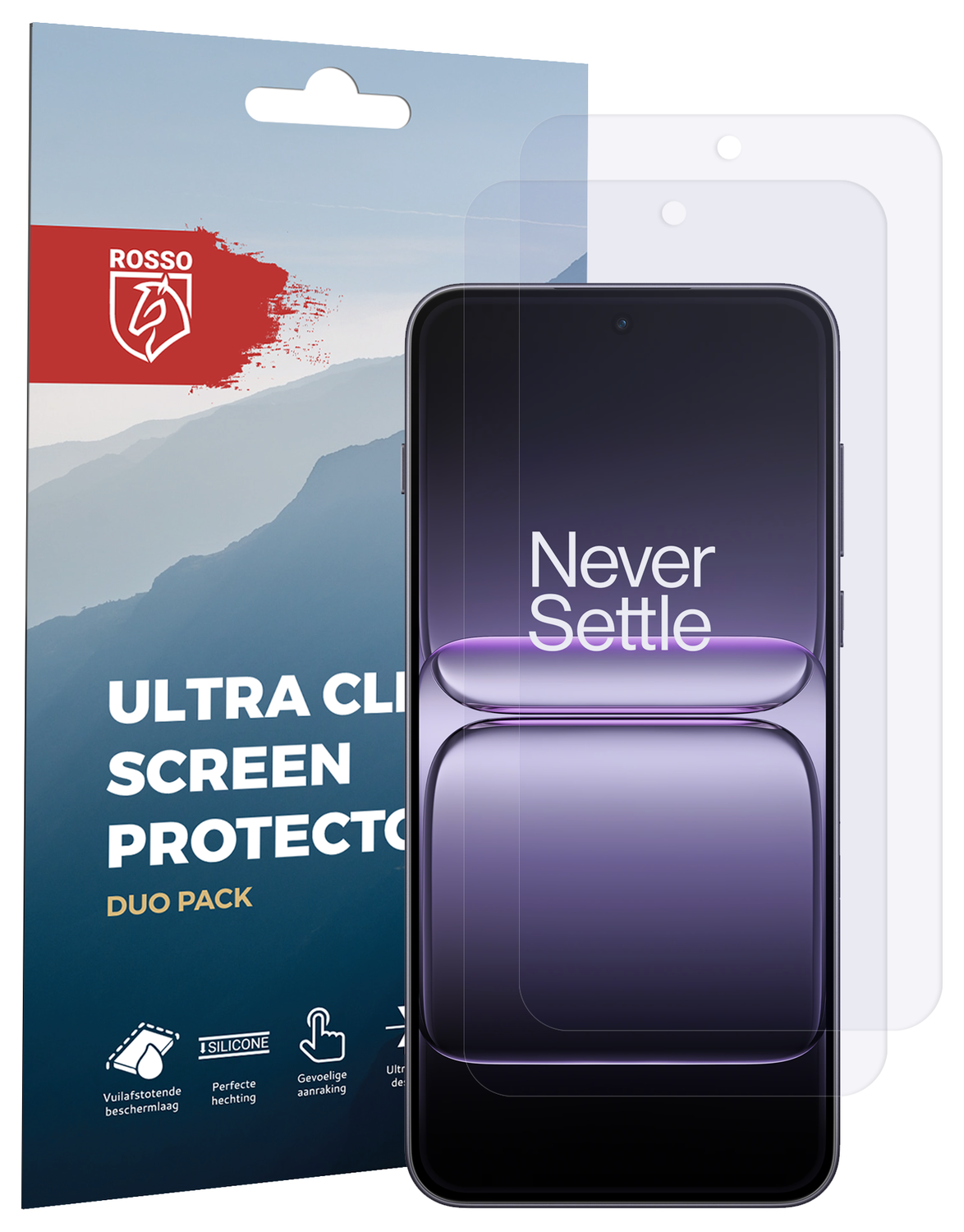 Rosso OnePlus Nord CE 5 Screen Protector Case Friendly Folie Duo Pack afbeelding 4