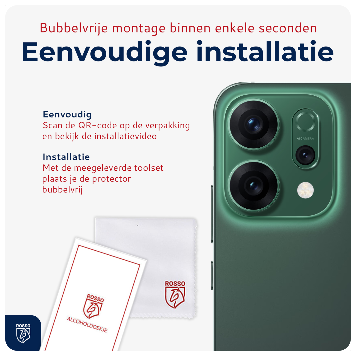 Rosso Oppo Reno 14 Camera Lens Protector Transparant afbeelding 7