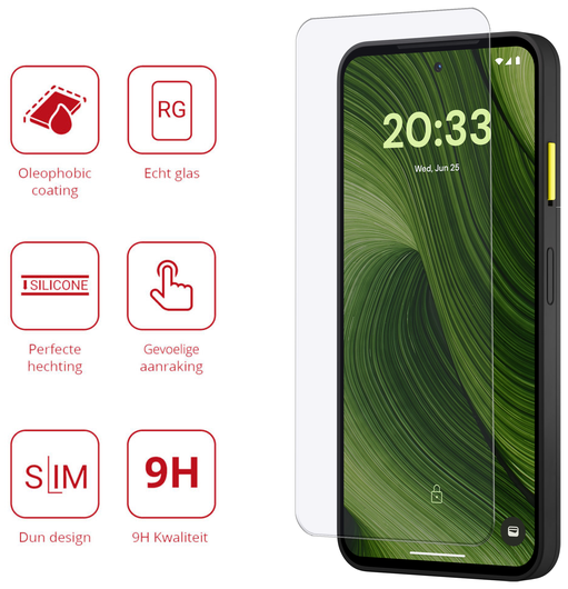 Rosso Fairphone 6 9H Tempered Glass Screen Protector afbeelding 2
