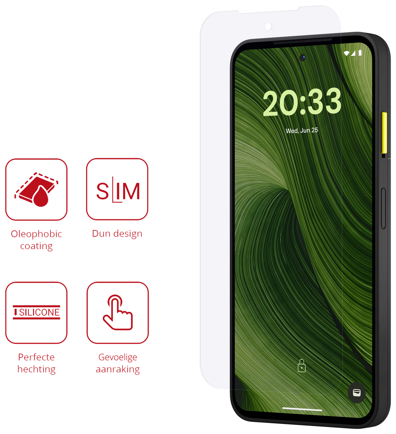 Rosso Fairphone 6 Screen Protector Case Friendly Folie Duo Pack afbeelding 2
