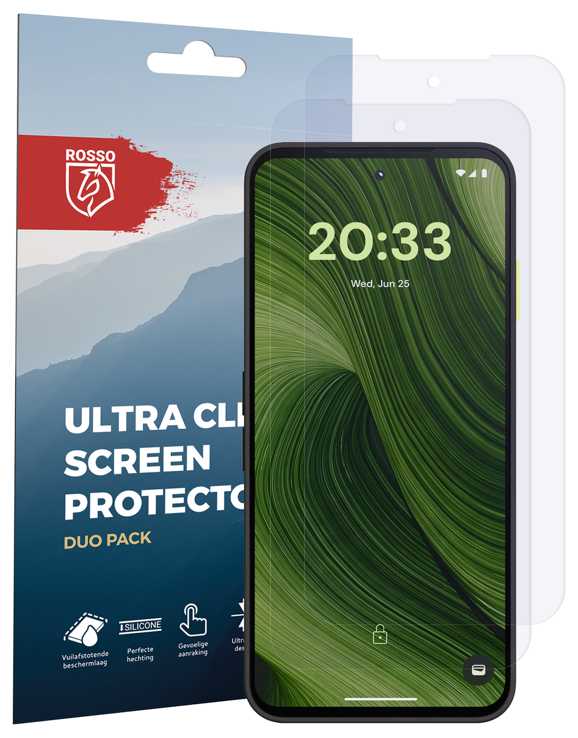 Rosso Fairphone 6 Screen Protector Case Friendly Folie Duo Pack afbeelding 8