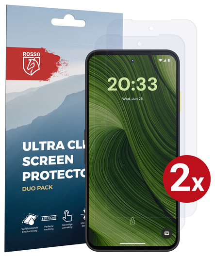 Rosso Fairphone 6 Screen Protector Case Friendly Folie Duo Pack afbeelding 1