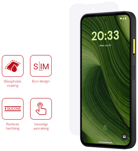 Rosso Fairphone 6 Screen Protector Case Friendly Folie Duo Pack afbeelding 2