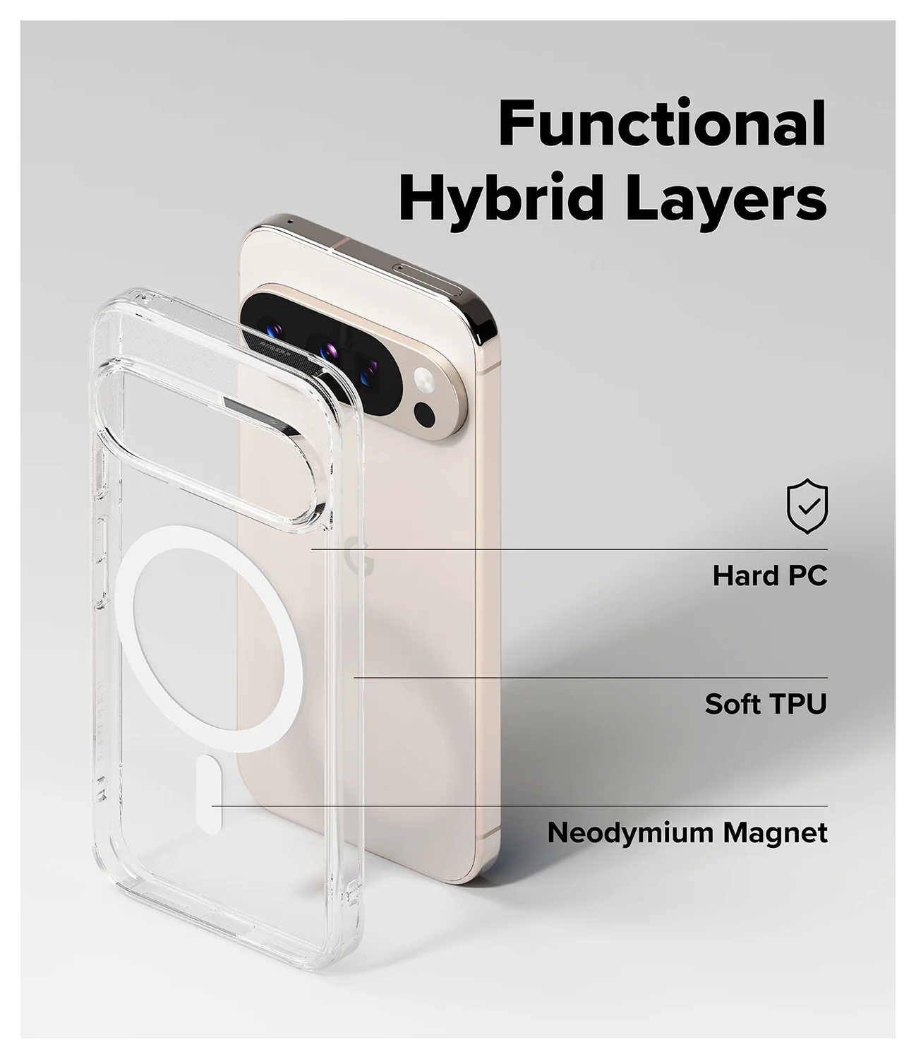 Ringke Fusion Magnetic Google Pixel 10 / 10 Pro Hoesje MagSafe Transparant afbeelding 4